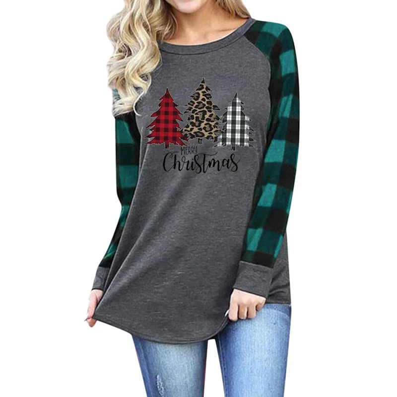 

Merry Christmas Women Shirts Winter 2020 Graphic Tees Christmas Tree Print Summer Plus Size Womens Clothing Red Sexy Tops