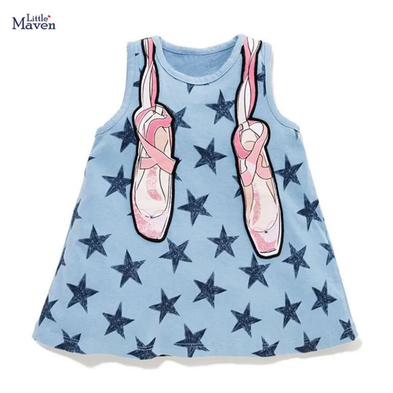 Little maven/Новинка 2020 года Летняя одежда для маленьких девочек Брендовое платье