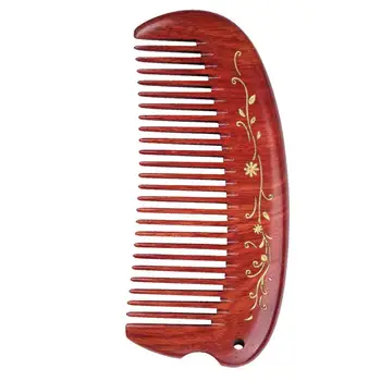 

1 Pc Wooden Comb Flower Pattern Creative Fashion Wood Hair Comb Hair Comb for Women Home Girl