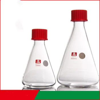 

High Quality Laboratory Supplies Sanaisi Externally Threaded Triangular Flask 250 500 1000ml Screw Mouth GL25 GL32 Thick Wall