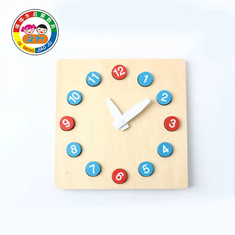 

3-6 Years Old Early Learning Toy Montessori Wood Baby CHILDREN'S Teaching Aids Montessori Wooden Activity Clock