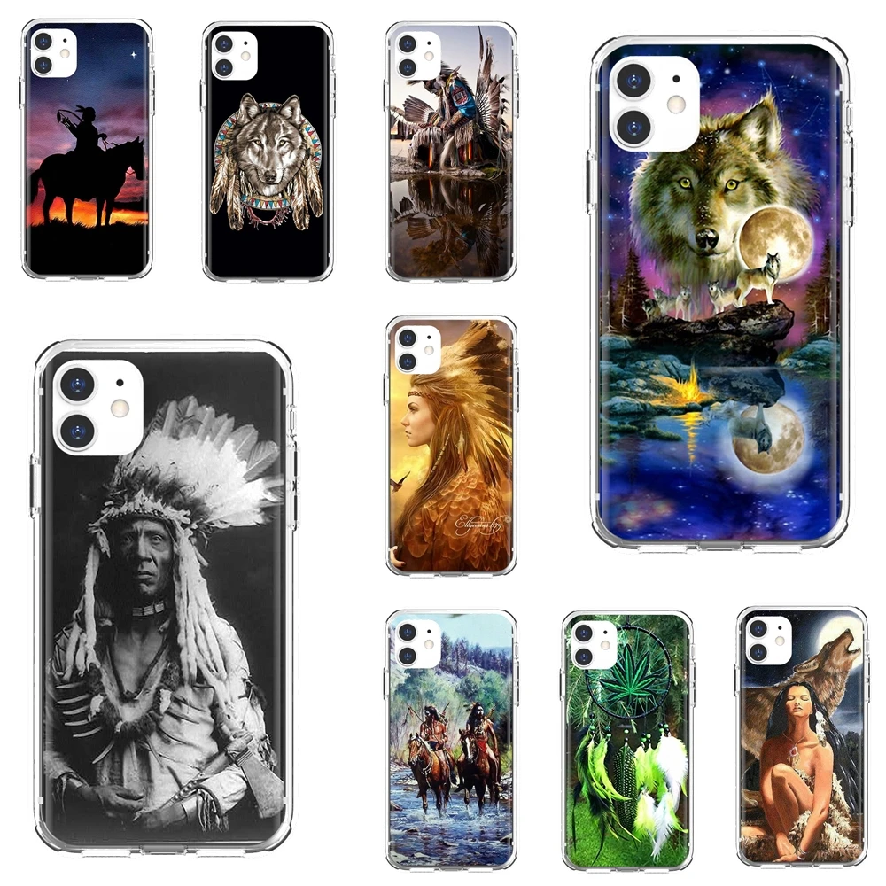 Для Huawei P30 P40 P20 P7 P8 P9 P10 Lite Plus Pro 2015 2016 2017 мини индийские перья-родной Америки мягкий