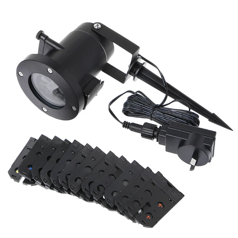 Водонепроницаемый проектор вращающийся ландшафтный светильник 12 переключаемый узор Светодиодный прожектор для рождественской вечеринки