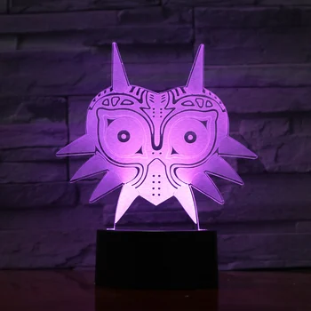 

Home Office Club Deco Atmosphere Desk Lamp Mask of The Legend of Zelda Kids Nightlight for Bedroom Child Gift 3d Led Night Light