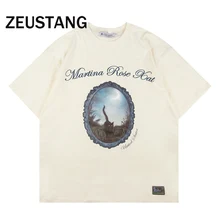 

Zeustang Men Fashion Harajuku T Shirt Streetwear Letter Print Tshirts O Neck Spring Summer Hip Hop Short Sleeve Tees Top