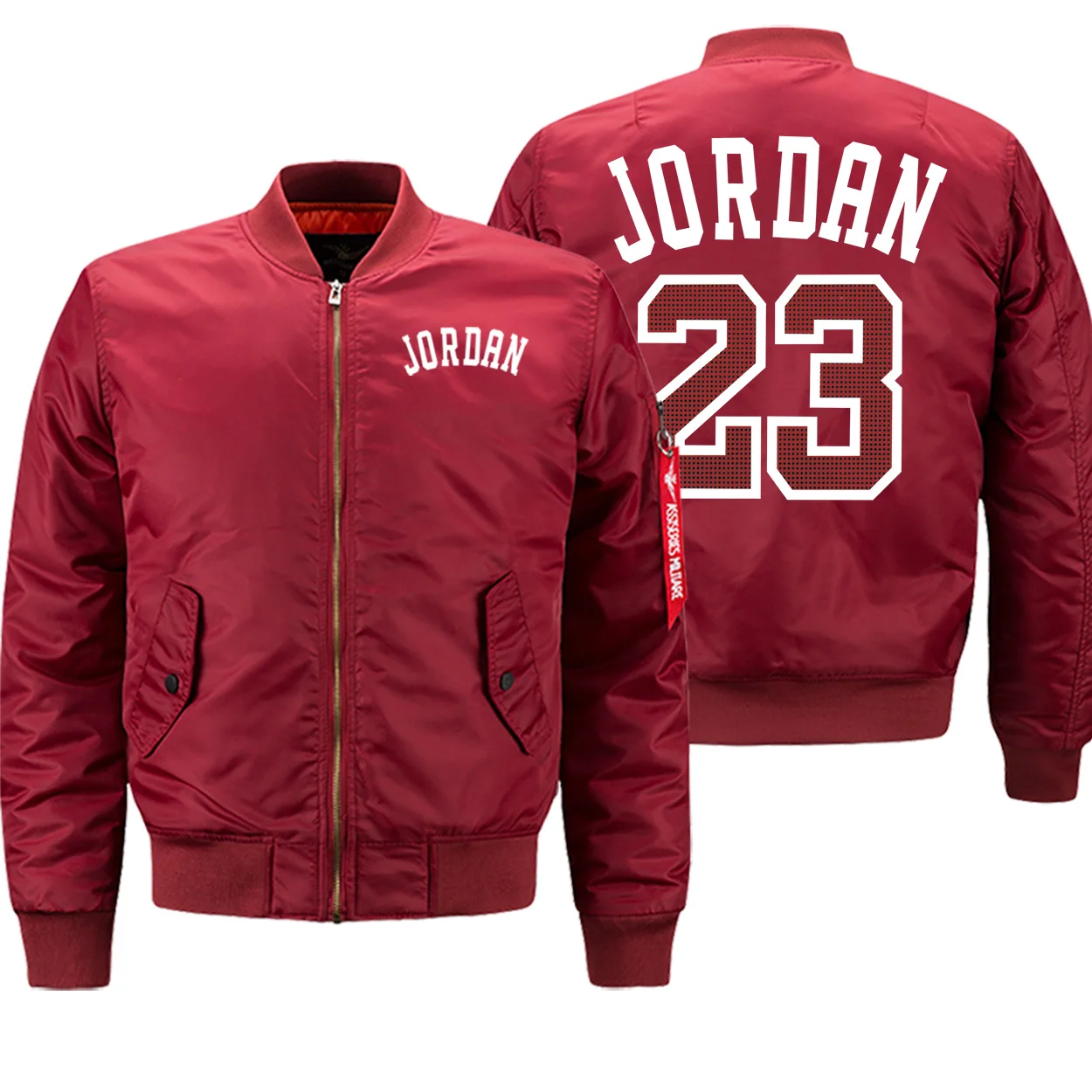 Jordan 23 мужское Брендовое пальто на молнии осень зима Военная тактическая куртка Мужская винтажная хип-хоп тренировочный костюм размера плюс Мужская Куртка бомбер - Цвет: red6
