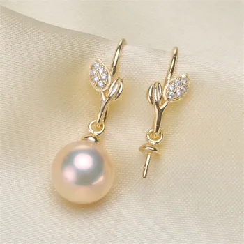 

Pearl Earrings fittings factory diy jewelry making Earrings Base Settings Gold Filling Classic Earrings Findings for Women charm