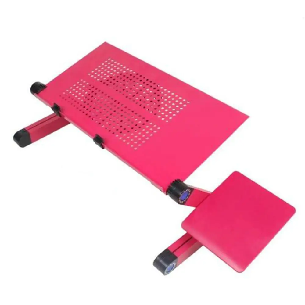 Регулируемый алюминиевый стол для ноутбука, портативный ТВ-кровать, подставка для ноутбука, подставка для ноутбука, настольная подставка для офиса, кровать, пол - Цвет: Type C Rose Red