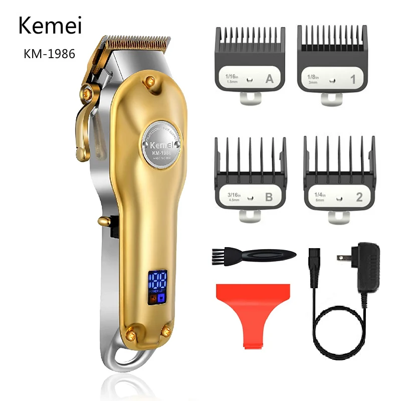 kemei professional hair clippers hair trimmer for men cordless clippers for stylists and barbers