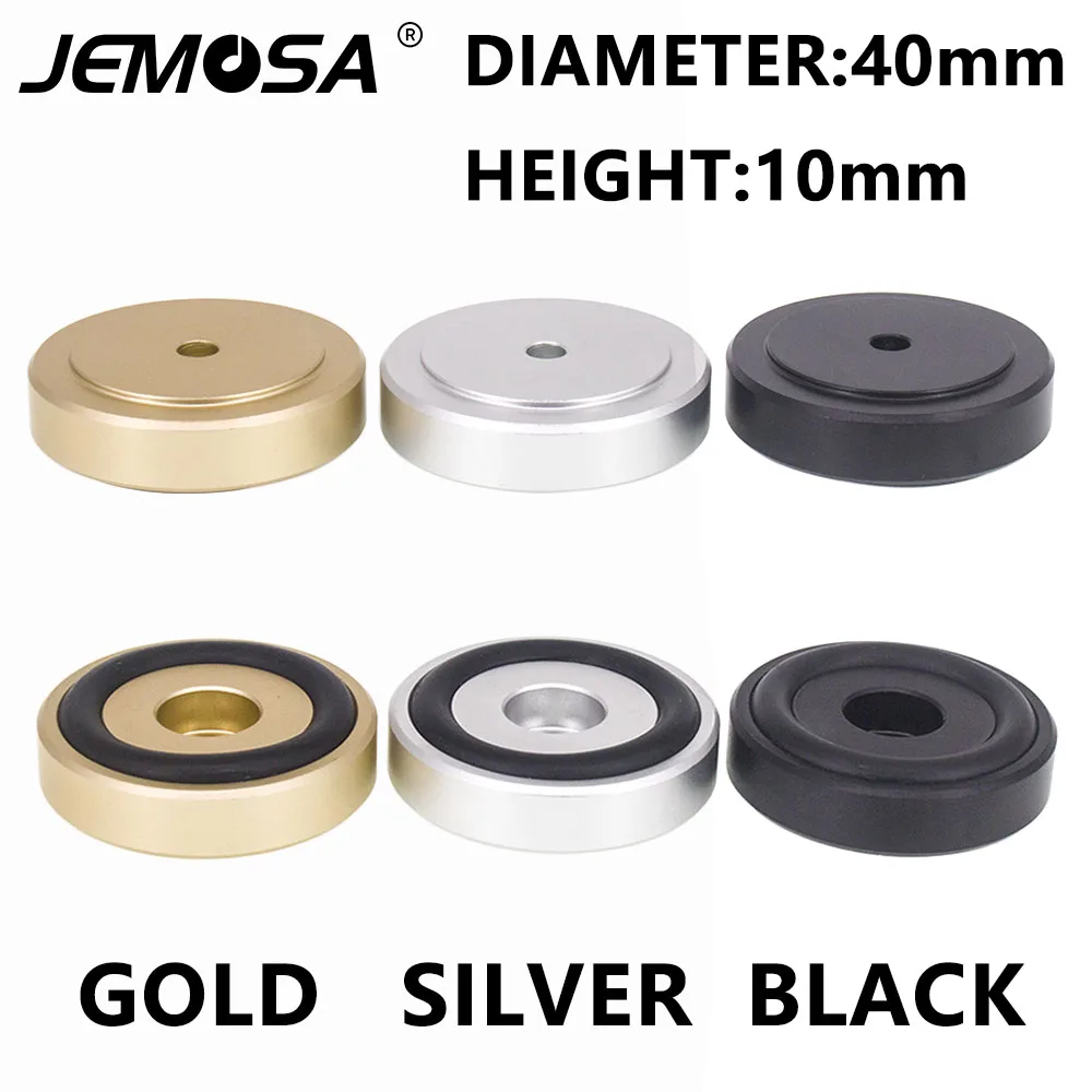 4pcs 40*10mm Aluminum Amplifier Feet Shock Absorber Amplifier Rubber