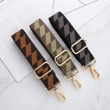 Women Check Shoulder Bag Strap for Crossbody Bag Accessories Replaceable Adjustable Nylon O Bag Wide Handle Hanger Handbag Belt