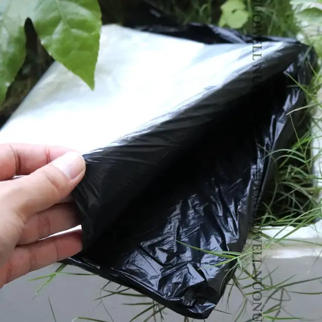 5M 2-Sorok Fehér Mezőgazdaság Fekete Film Zöldség Ültetése Műanyag Talajtakarás Növények Kártevő Gyomirtás Tartsa Meg A Meleg Termést - Image 4
