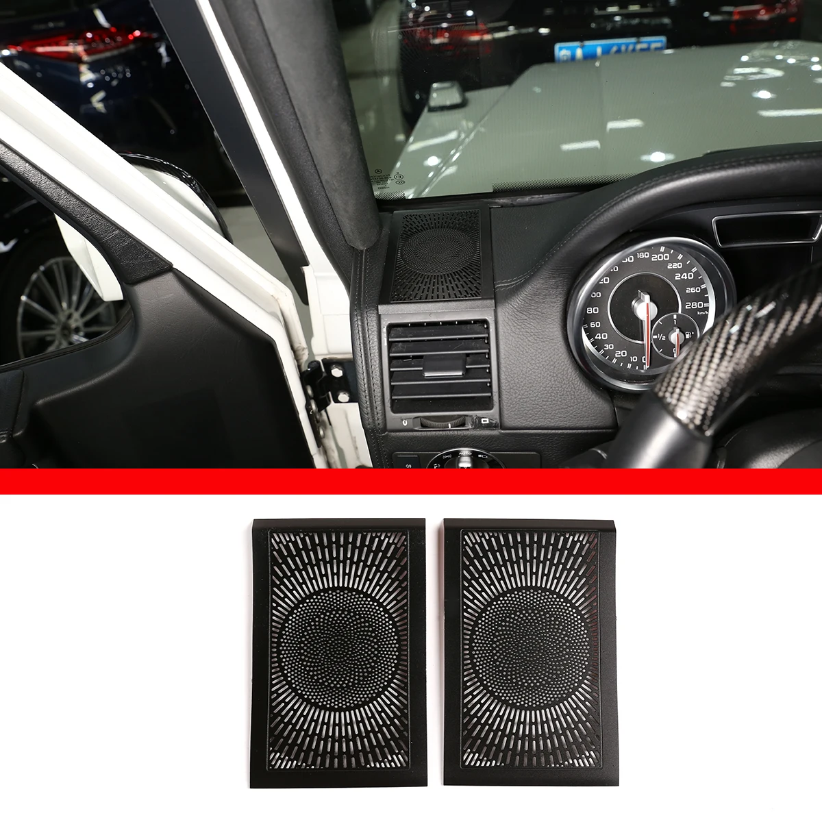 

Car Dashboard Both Sides Speaker Cover Stickers Trim For Mercedes Benz G Class W463 2004-2018 Car Styling Interior Accessories