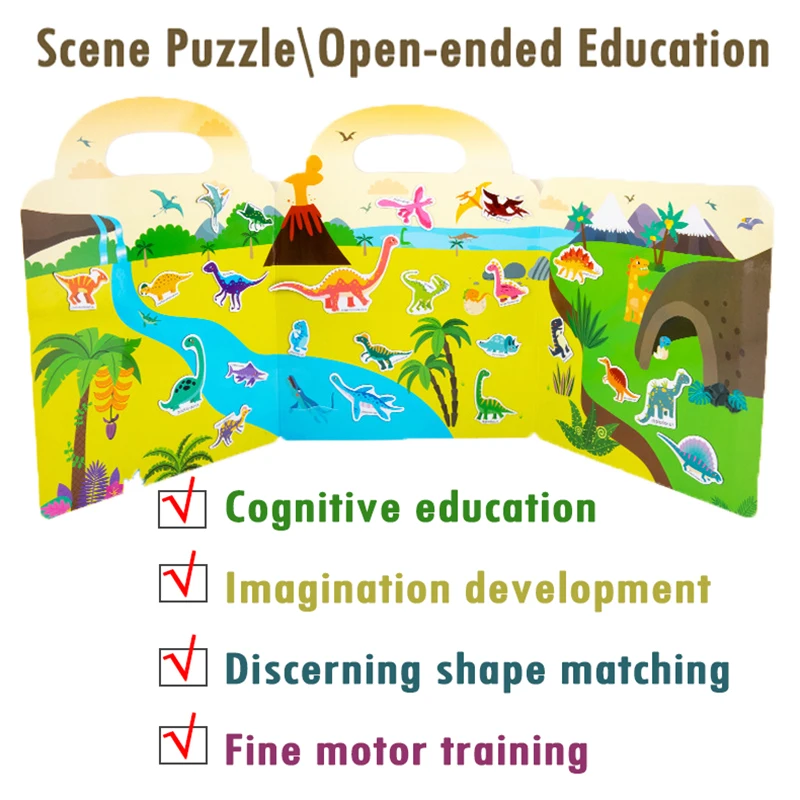 Puzzle Toys Kids Scene Magnetic Puzzles Montessori Busy Book