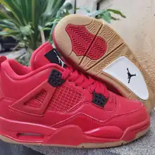 Original Classic style Jordan 4 retro man basketball shoes sneakers Bright red AJ4 Gym shoes 308497-139