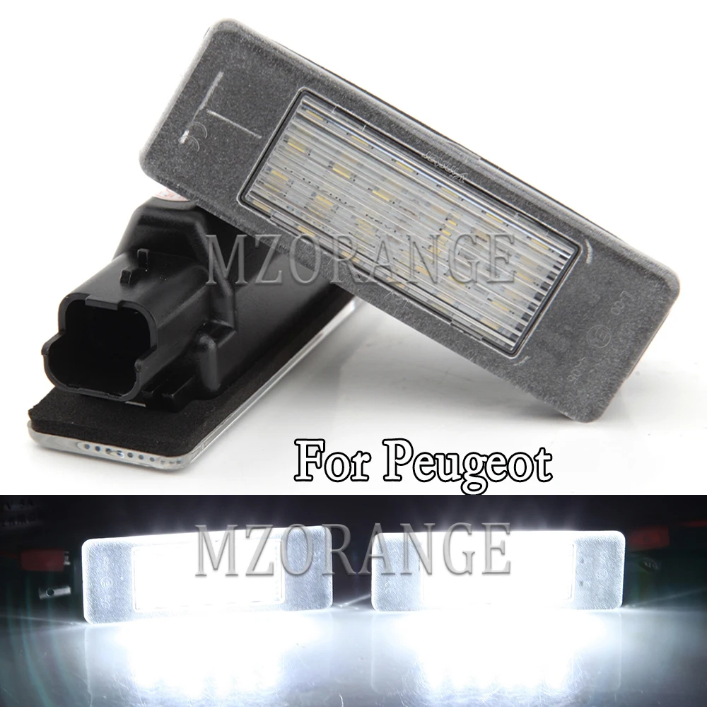 

2pcs License Plate Light For Peugeot 207 307 308 Citroen Berlingo C2 C3 Pluriel Baujahr 2004-2009 C4 C5 C6 DS3 P12