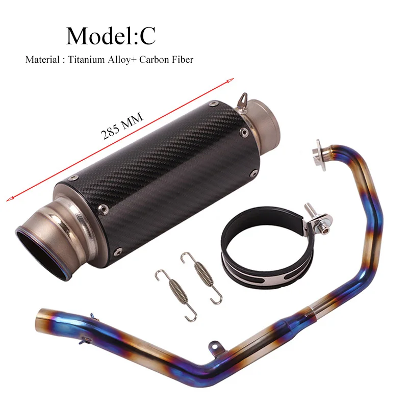 Motorcycle Exhaust Whole Set Pipe For Honda CB190R CB190F Slip On Exhaust Muffler Tube Header Front Link Pipe Titanium Alloy