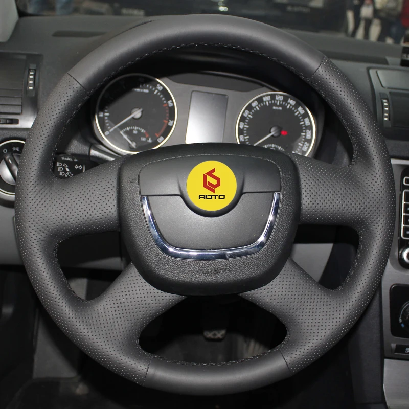Чехол на руль для Skoda Octavia a5 Superb 2012 2013 Fabia 2010 2014|Чехлы руль| |