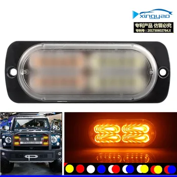 

ultra-thin dual color 12V - 24V Truck Car 20LED Flash Strobe Emergency Warning Light Flashing Lights Traffic lamp Yellow red
