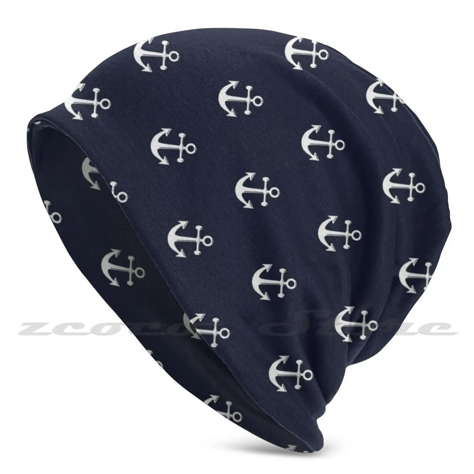 Anchor Cappelli In Maglia Con Motivo Personalizzato Plus Size Berretto Elastico Morbido Sailer Yacht A Vela Powerboat Sailing Team Rough Seas Boatman