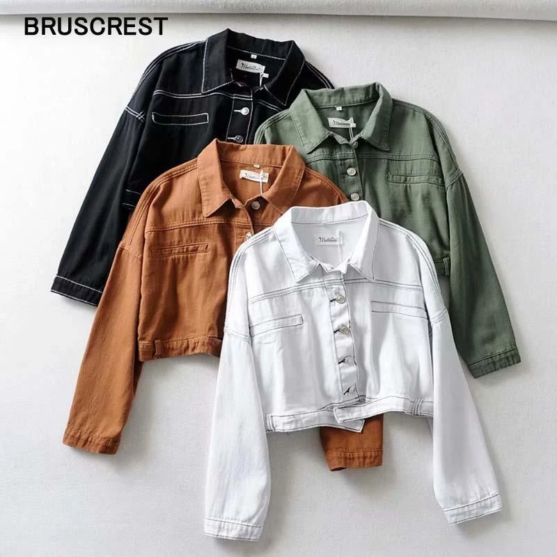 black cropped jeans jacket