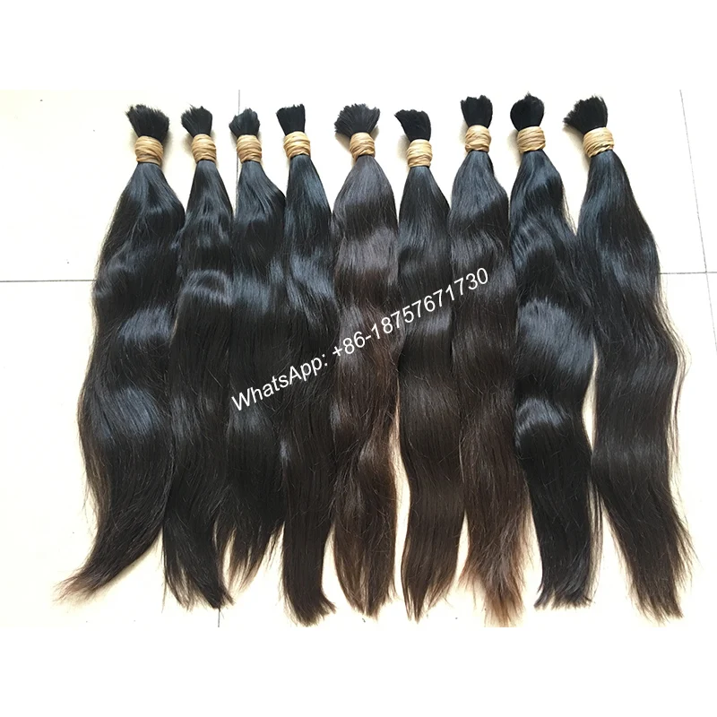 High Quality Dark Brown Natural Virgin Remy Human Bulk Hair,Braiding Hair Bundles,Raw Human Hair Bulk,0.5KG/PACK