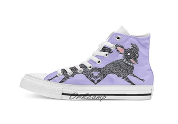 

Running Dog Custom Casual High Top lace-up Canvas shoes sneakers Drop shipping