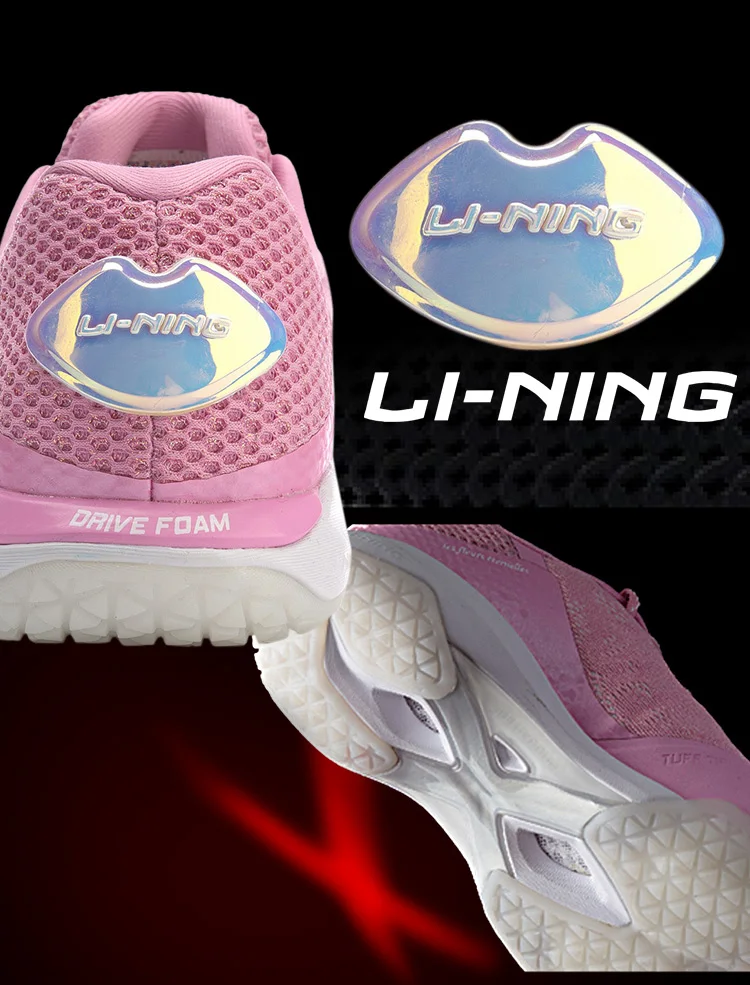 Li-Ning/Женская обувь для бадминтона; дышащие кроссовки; износостойкая подкладка; удобная спортивная обувь из пены; AYAP004 XYY133