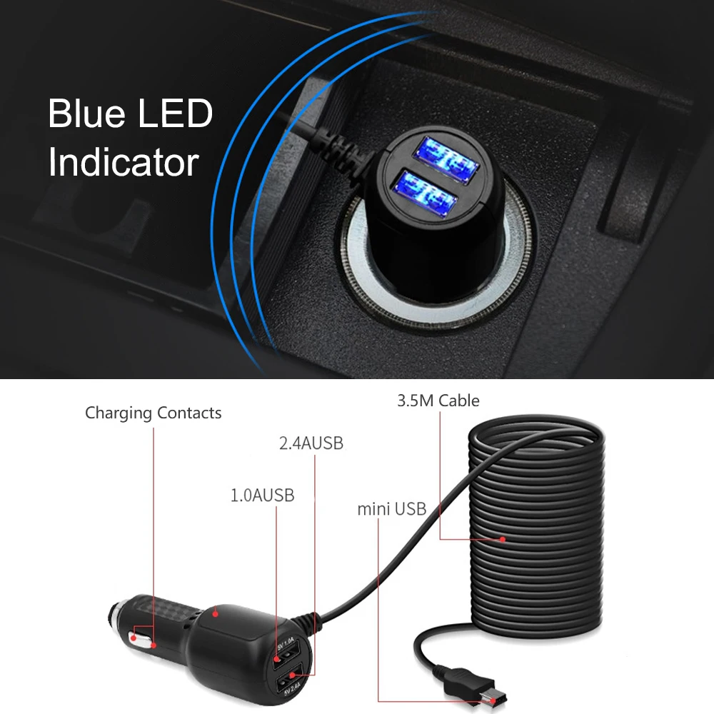 Car Video Surveillance 4.3 Inch Car DVR Double USB Charger Rearview Mirror For Auto Nigh Vision Recorder 1080P FHD Dash Camera Dual Lens Dashcam rearview mirror camera