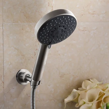 

Solid Heavy Shower Head Bracket Holder Adjustable Wall Mount,Brushed Stainless Steel