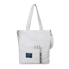 Новая Холщовая Сумка s крутой для хипстеров девушки ручная Холщовая Сумка INS женская сумка через плечо простая ткань