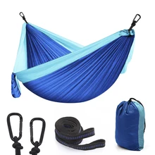 

ztgs Ultralight Outdoor Camping nylon Hammock Sleep Swing Tree Bed Garden Backyard Furniture Hanging Double Hammock Chair