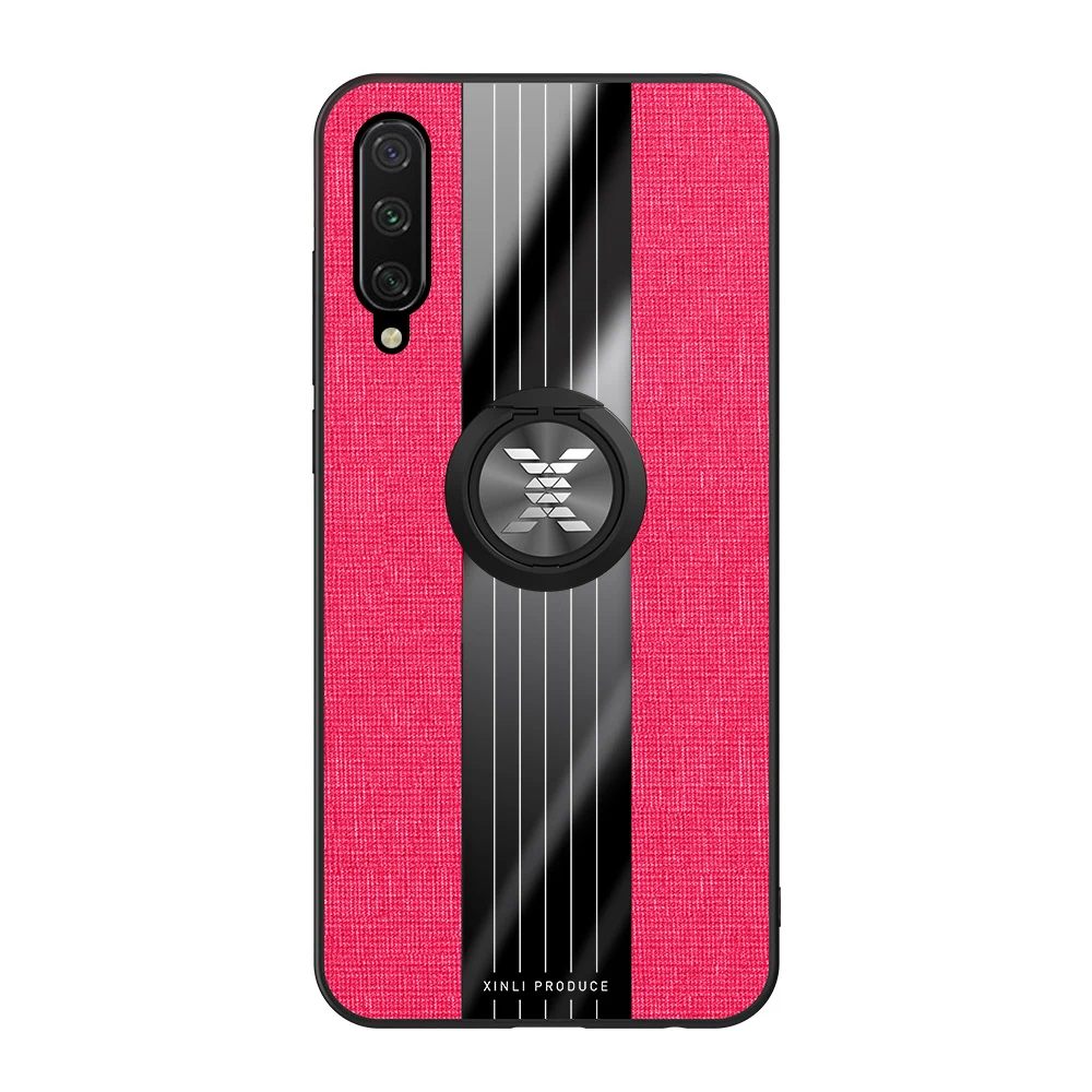 Red KONSMART Роскошный чехол для телефона mi A3 с кольцом на палец, благородный противоударный защитный чехол для Xiao mi A3 miA3, 64 ГБ, чехол для смартфона, Xiomi A3 чехол для телефона - Цвет: Red