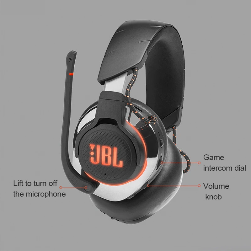 JBL QUANTUM800 Wireless Bluetooth Gaming Headset Active Noise Reduction Surround Sound Earbud Headphone For PSP PS1 Mobile Phone