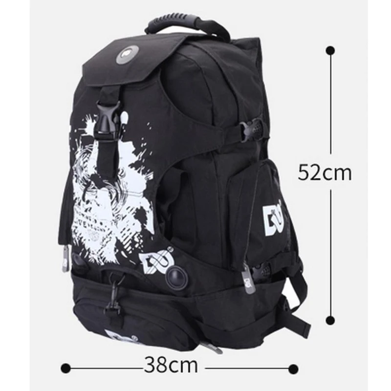 Roller Inline Skates Backpack Skateboard Skating Shoes Carrying Bag for Men Women Outdoor Skating Accessories