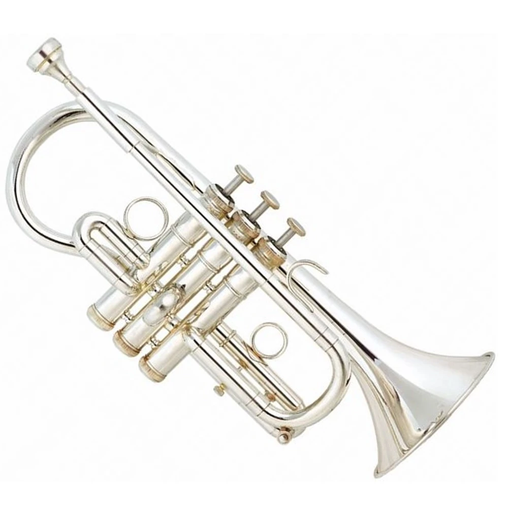 Professional Grade Silver plated Tone Eb Cornet