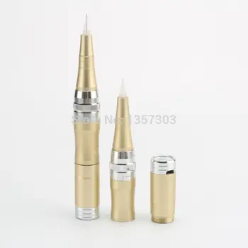 

2017 New JS Colour Golden Professional Micro Needles Machine With Portable Battery Charging plug-in Permanent Makeup machine Pen