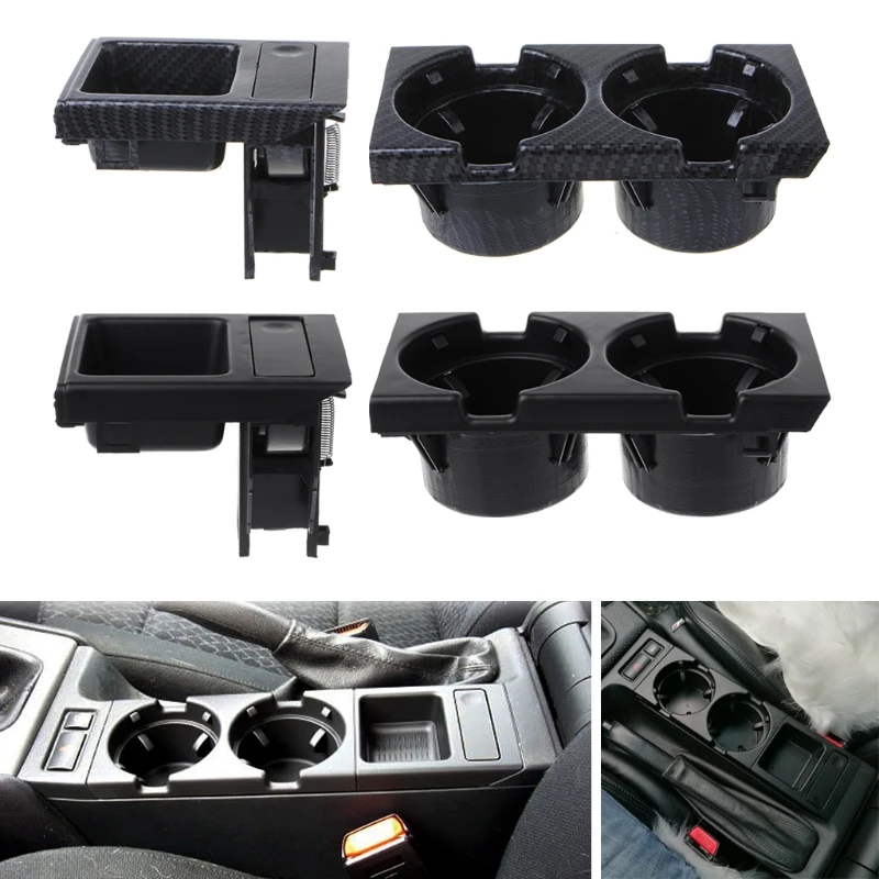 Front Center Console Drink Bottle Cup Holders Containers For BMW E46 3Series A6HE