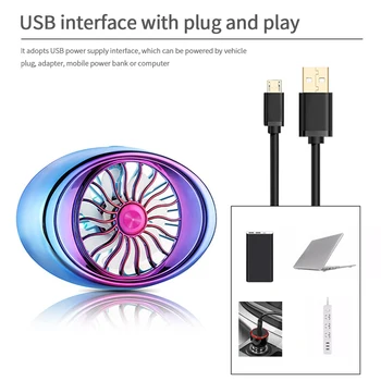 

Auto Electronics Home Office USB Mini Adjustable Car Cooling Fan Multifunction