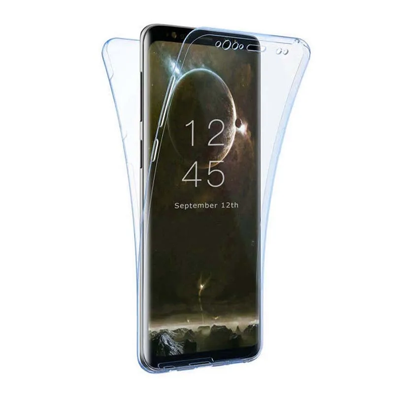 Samsung S9 PLUS ТПУ чехол для телефона анти-шок прозрачный полный Чехол передняя задняя крышка чехол для samsung Galaxy S9 S9 PLUS OUJ99 - Цвет: Samsung S9 PLUS