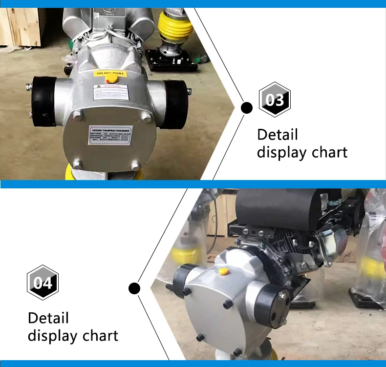 Популярный Бензин ударная трамбовка легкая в эксплуатации высокочастотная вибрационная трамбовка трамбовочная строительная машина CE сертификация