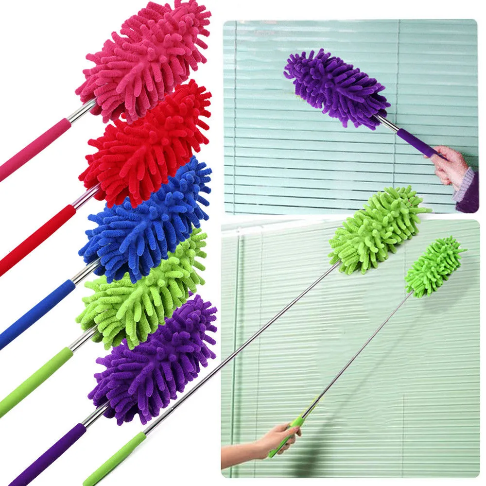 Telescopic Microfibre Duster Extendable Cleaning Home Car Cleaner Dust Handle Lint Clothes Handheld Fluff Fuzz Fabrics | Дом и сад