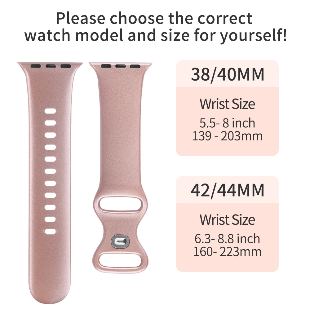 Silicone Sport Strap for Smartwatches - Versatile and Comfortable Watchband Replacement