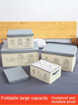 

B-LIFE Storage Bins for Closet with Lids and Handle Rectangle Storage Box Fabric Storage Baskets Containers