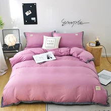Geburtstag präsentieren Bean paste rosa 4 teil/satz bettbezug + bettlaken + Kissenbezug Mädchen zimmer dekoration bettdecke(China)