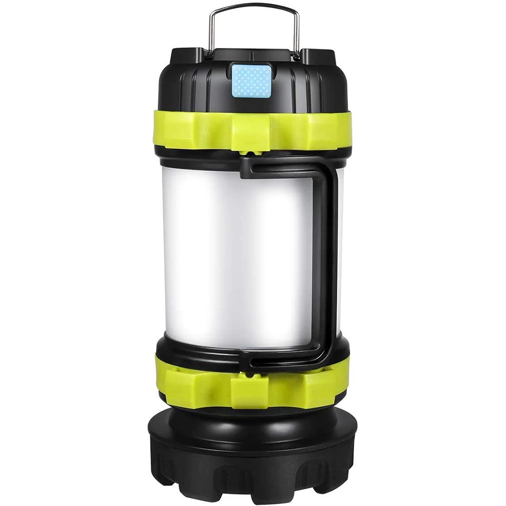 

LED Camping Lantern Portable Emergency Flashlight Hurricane Lights Hanging Rechargeable Green USB Charging Cable Hiking Outdoor