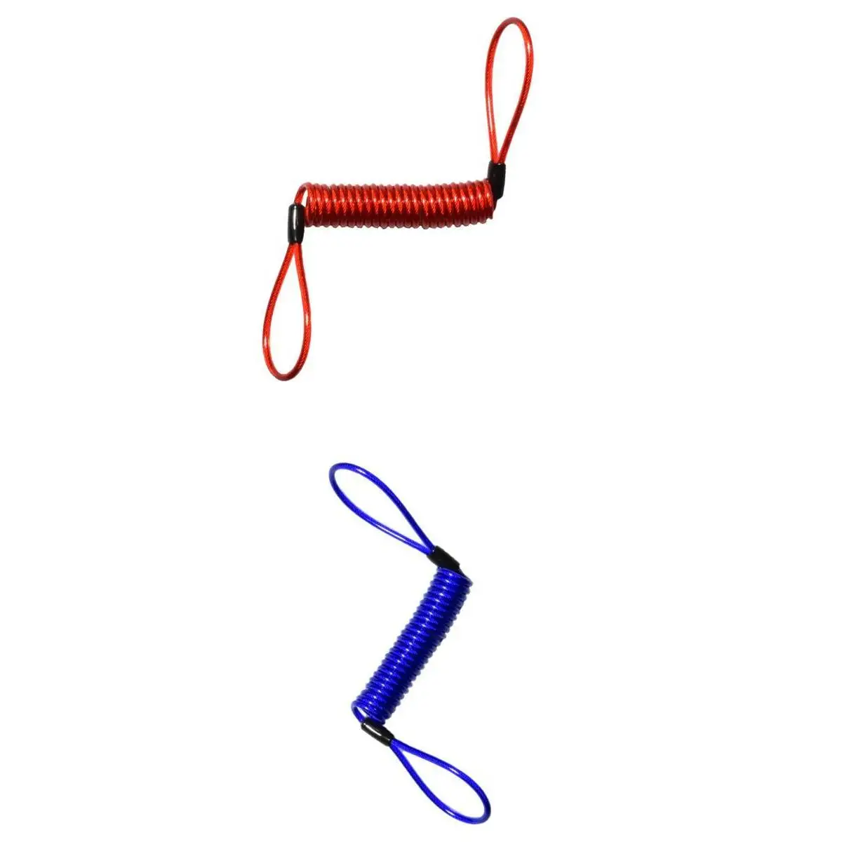 Blue&Red Combo - 150cm Alarm Disc Lock /Security Spring Reminder Cable for Motorcycle Ebike