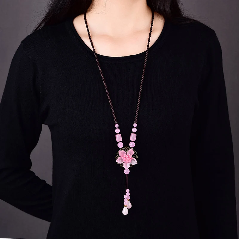 Новое ожерелье для женщин цепочка свитера китайское длинное подвеска ювелирные