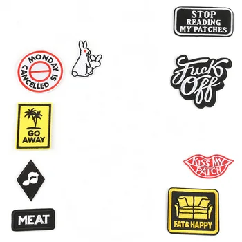 

English Letters Patch Embroidered Patches For Clothing Iron On Patches On Clothes Alphabet Style Stripes On Jacket Cloth DIY