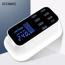 Somas Quick Charge 3,0 Smart usb type C зарядная станция 45 Вт 8 портов Быстрая зарядка телефон планшет USB зарядное устройство для iPhone samsung